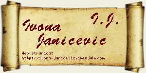 Ivona Janićević vizit kartica